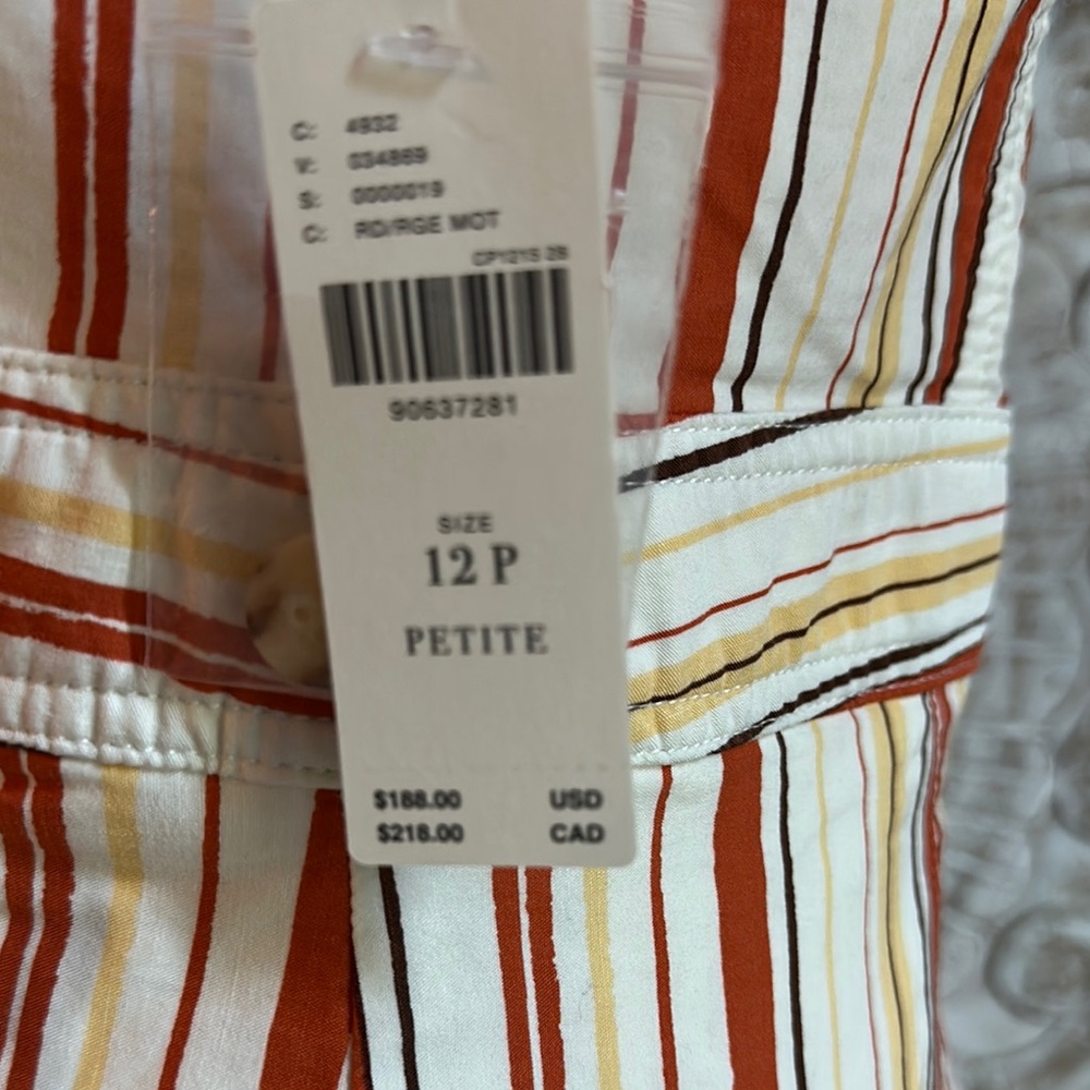 Maeve Cream and Orange Wide Leg Jumpsuit with Belt - Picture 5 of 6